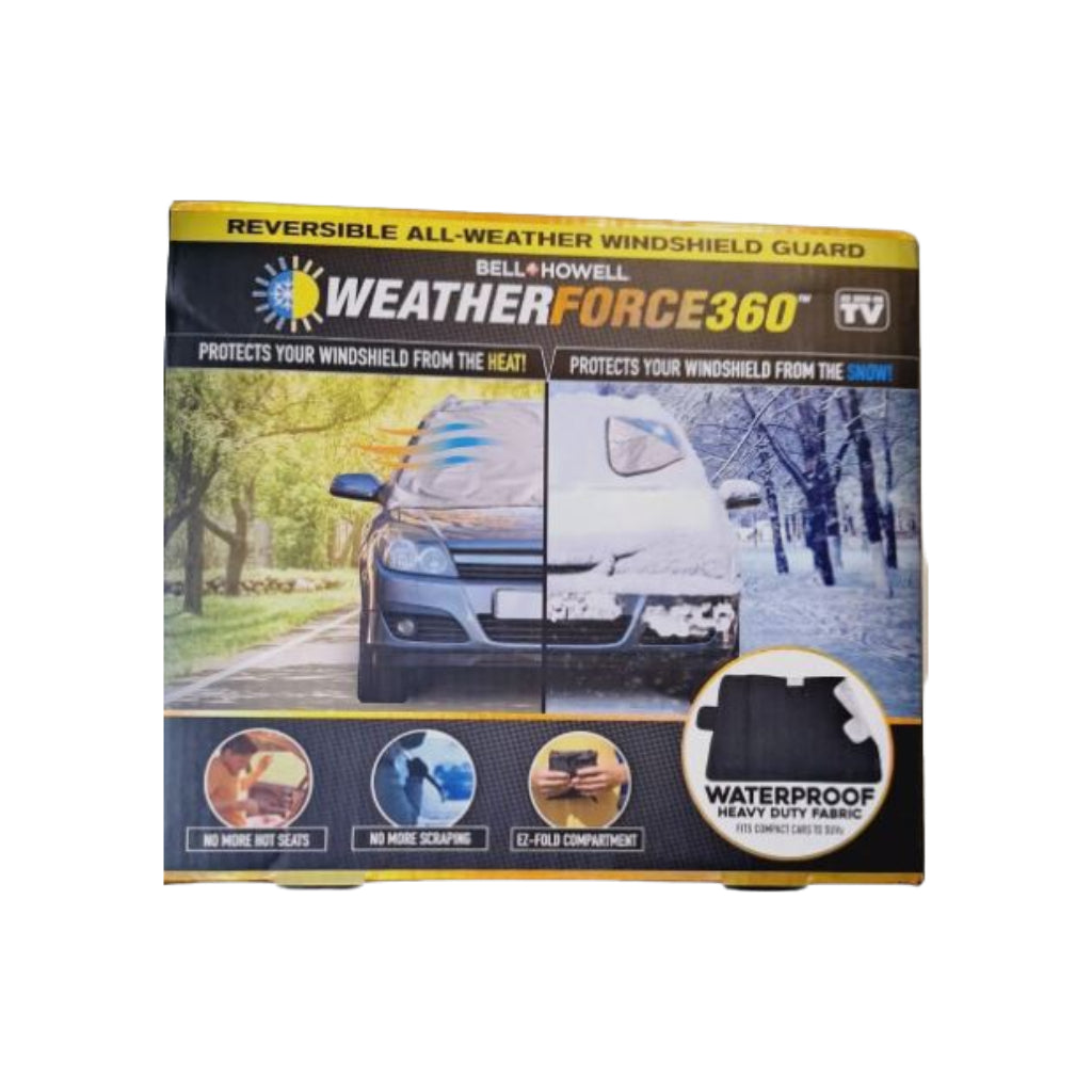 All Weather Force 360 Waterproof Windshield Guard - Protect Your Car from Snow, Ice & Rain, Durable & Easy to Use, Fits Most Vehicles, Perfect Gift!