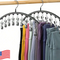 Space-Saving Clothes Hangers for Pants, Leggings & Accessories | Grey Goose Shape Organizer with Clips | Non-Slip Durable Design for Tidy Wardrobes