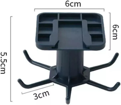 2Pcs under Cabinet Utensil Holder 360° Rotatable Kitchen Hook Organizer Rack USA