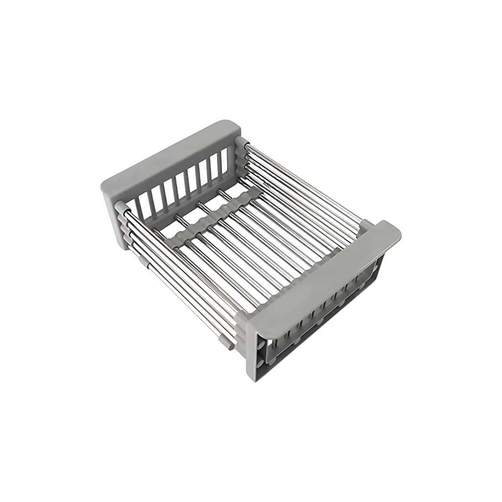 Adjustable Kitchen Sink Dish Drying Rack | Stainless Steel Drain Strainer Basket for Bowls, Dishes, and Utensils | Durable & Easy to Clean Design