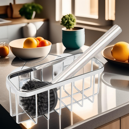 TikTok Shop Trending Sponge Holder: Suction Cup Sink Basket for Kitchen Organization – Rustproof, Organiser Plastic Rack Smooth Metal