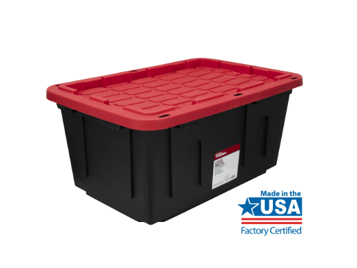 House Organizers  Storage Hack: Hyper Tough 27-Gallon Plastic Bin with Snap Lid Durable Stackable & Perfect for Home Organization Boxes