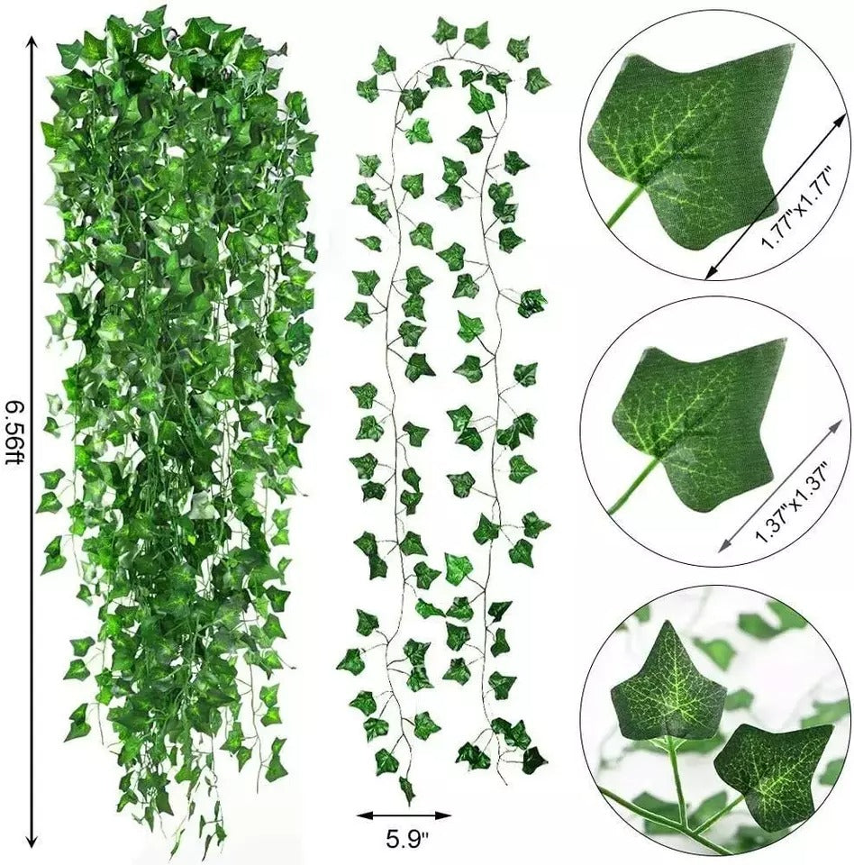 chill room accessories, Artificial Ivy Vines 12 Pack - 84Ft Fake Greenery Garland for Wall, Decorative Fruit Plants Plastic Silk Decoration Ornaments