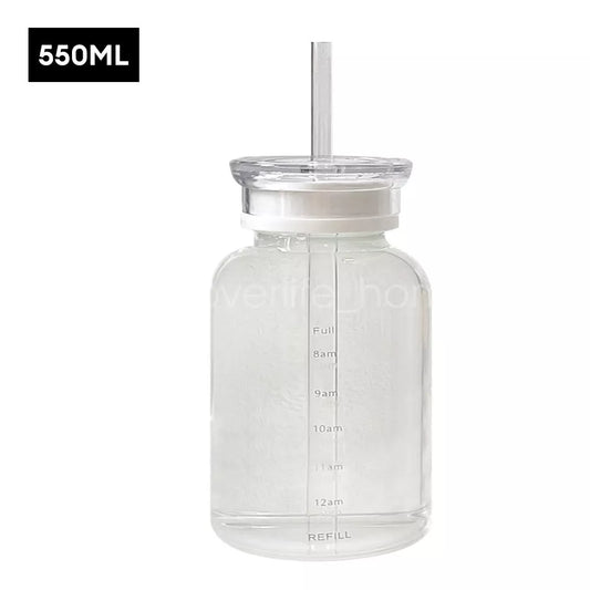 mystic juice glass bottles Aesthetic Water Bottle Cup Drinkware Lightweight Portable Reusable  Disposable Borosilicate Breakfast Transparent Plastic