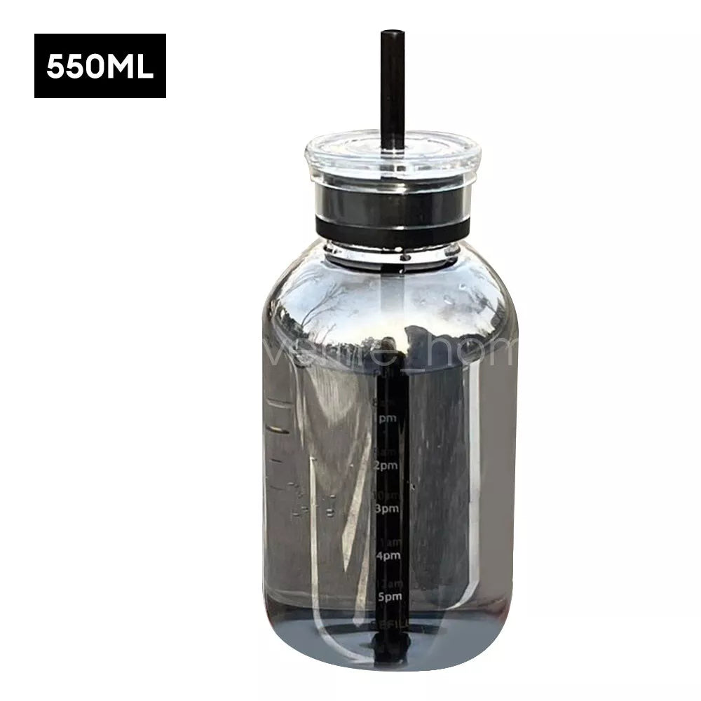 mystic juice glass bottles Aesthetic Water Bottle Cup Drinkware Lightweight Portable Reusable  Disposable Borosilicate Breakfast Transparent Plastic