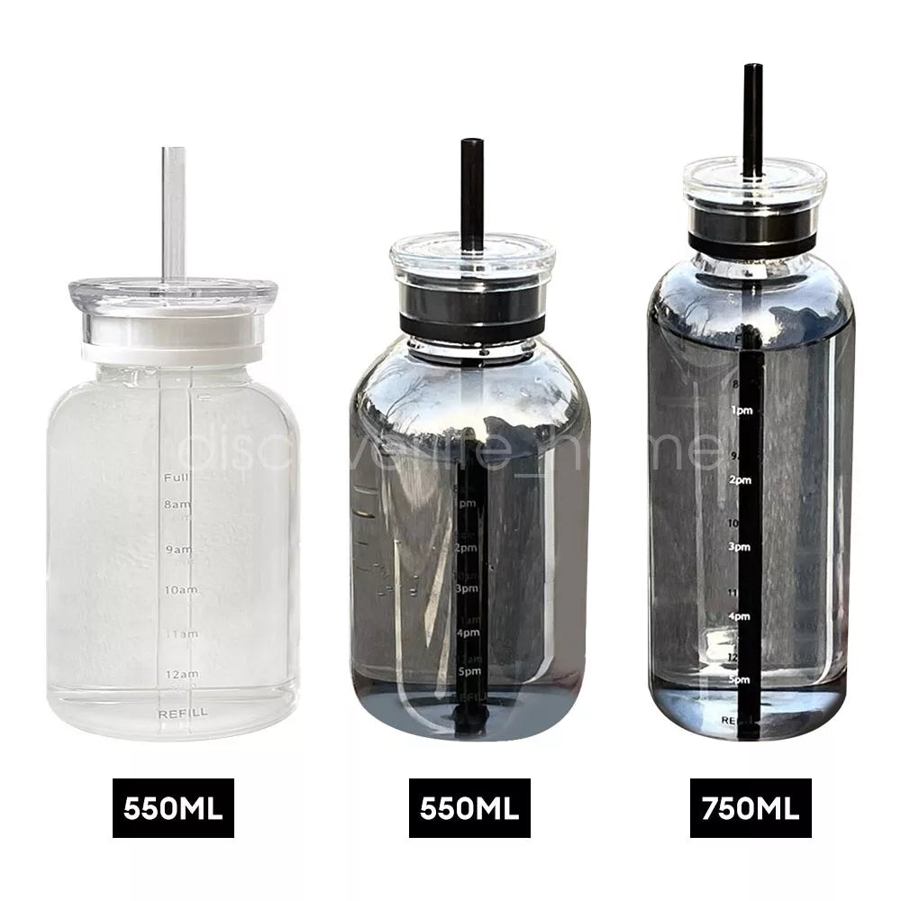 mystic juice glass bottles Aesthetic Water Bottle Cup Drinkware Lightweight Portable Reusable  Disposable Borosilicate Breakfast Transparent Plastic