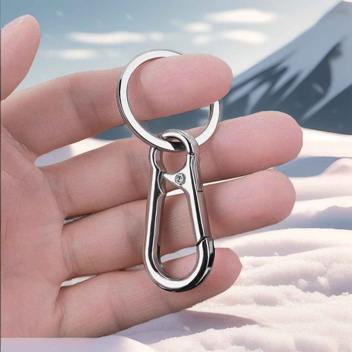 Carabiner Keychain Clip Key Ring Chain Holder – Rust-Free Zinc Alloy, Detachable Ring, Pack of 5/10 – Durable & Stylish Key Holder for Outdoor Use