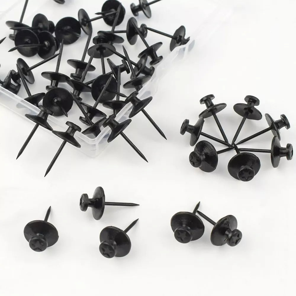 Double Headed Picture Hanging Tacks - 30PCS Heavy Duty Wall Hangers, Easy to Use, No Damage, Reusable Push Pins for Photos, Décor, Lights & More