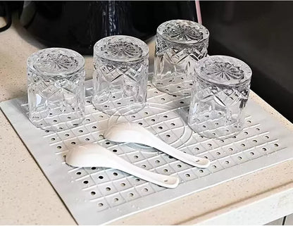 Kitchen Sink Mat 2 Pack - Non-Slip Rubber Protector 10"x12", Drain Pad to Prevent Scratches & Breaks, Durable Sink Liner for Dishes & Glassware