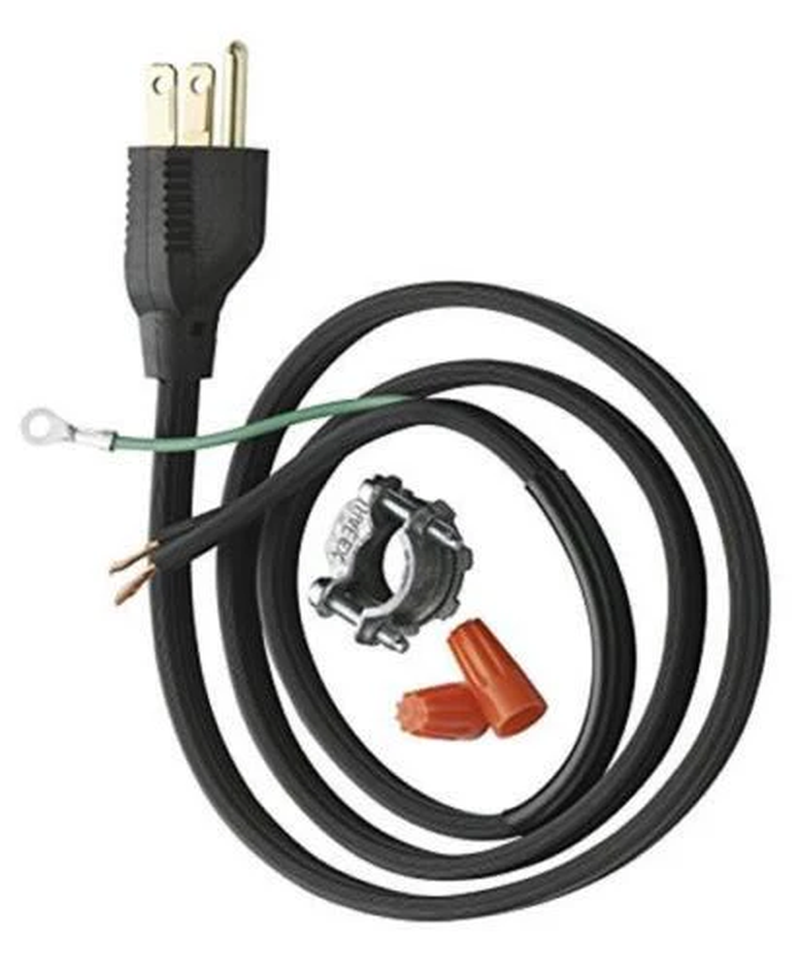 Garbage Disposal 3-Foot Power Cord Installation Kit for Standard Series (Badger) Food Waste Disposer Models, CRD-00