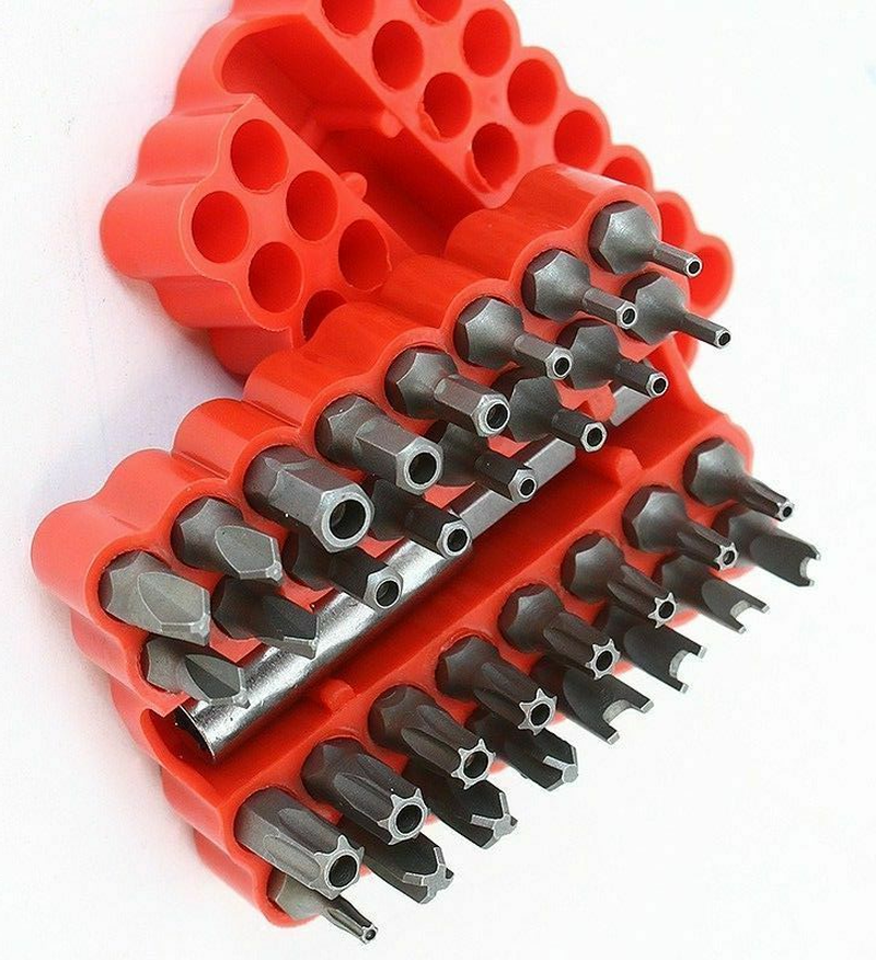 Tamper Proof Torx Hex Bit Set - 34pc Security Screwdriver Kit with Magnetic Holder, CR-V Durable Design for Electronics, Vehicles & DIY Repairs