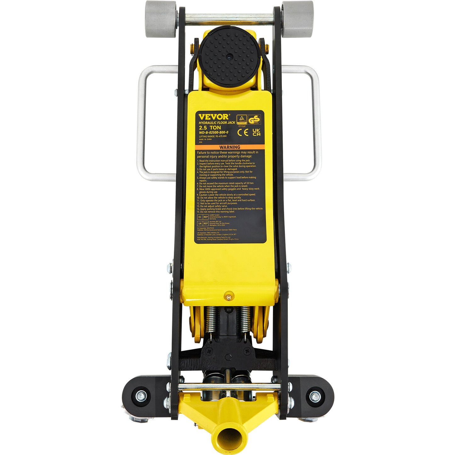 VEVOR Low Profile Floor Jack 2.5T Aluminum Steel Racing Floor Jack W/Dual Piston
