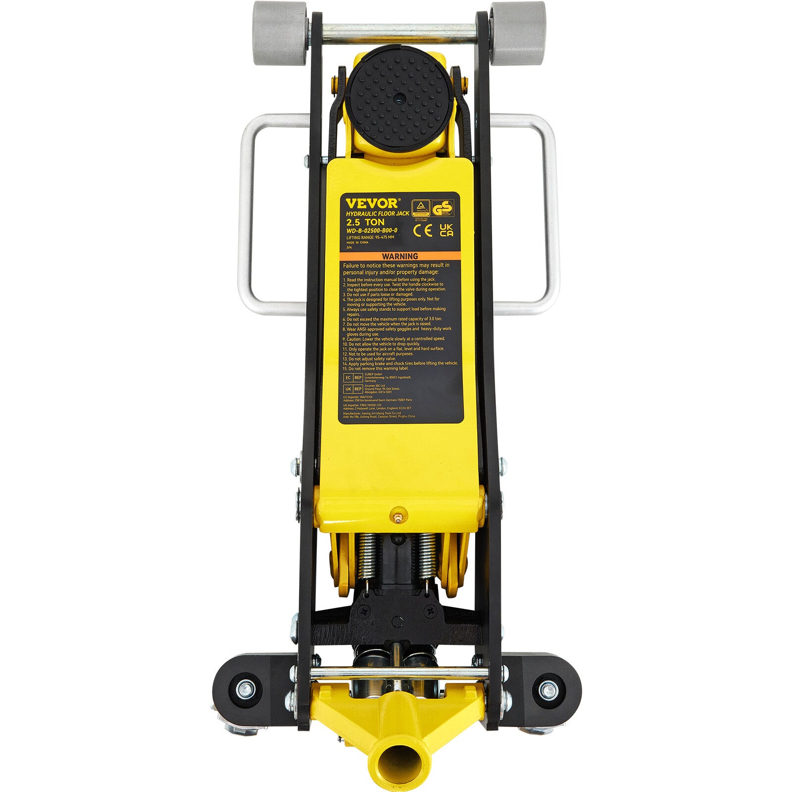 VEVOR Low Profile Floor Jack 2.5T Aluminum Steel Racing Floor Jack W/Dual Piston