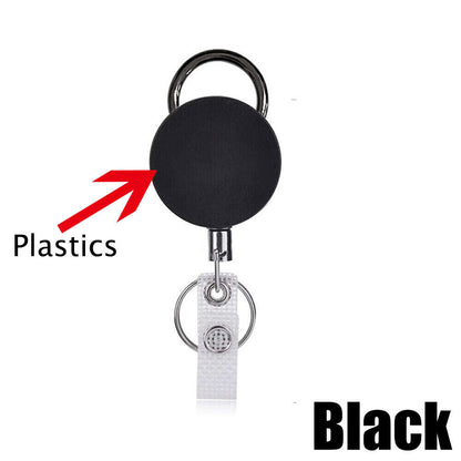 Retractable Badge Reel ID Card Holders Heavy Duty with Belt Clip Key Ring 2Packs