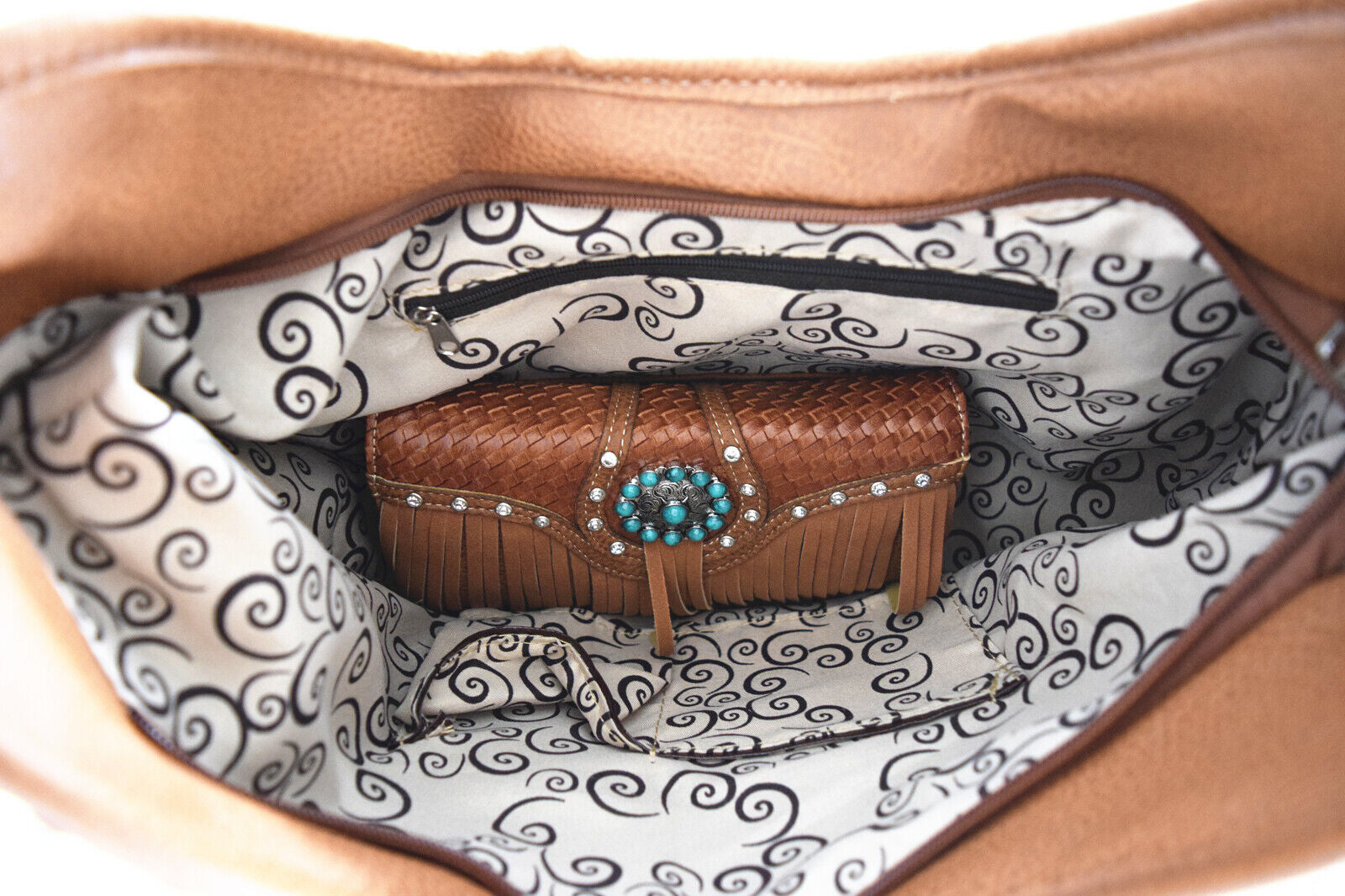 Western Style Purse & Wallet Set –Vegan Leather Shoulder Bag with Concealed Carry Pocket, Phone Pocket & Adjustable Strap –Trendy & Functional Handbag