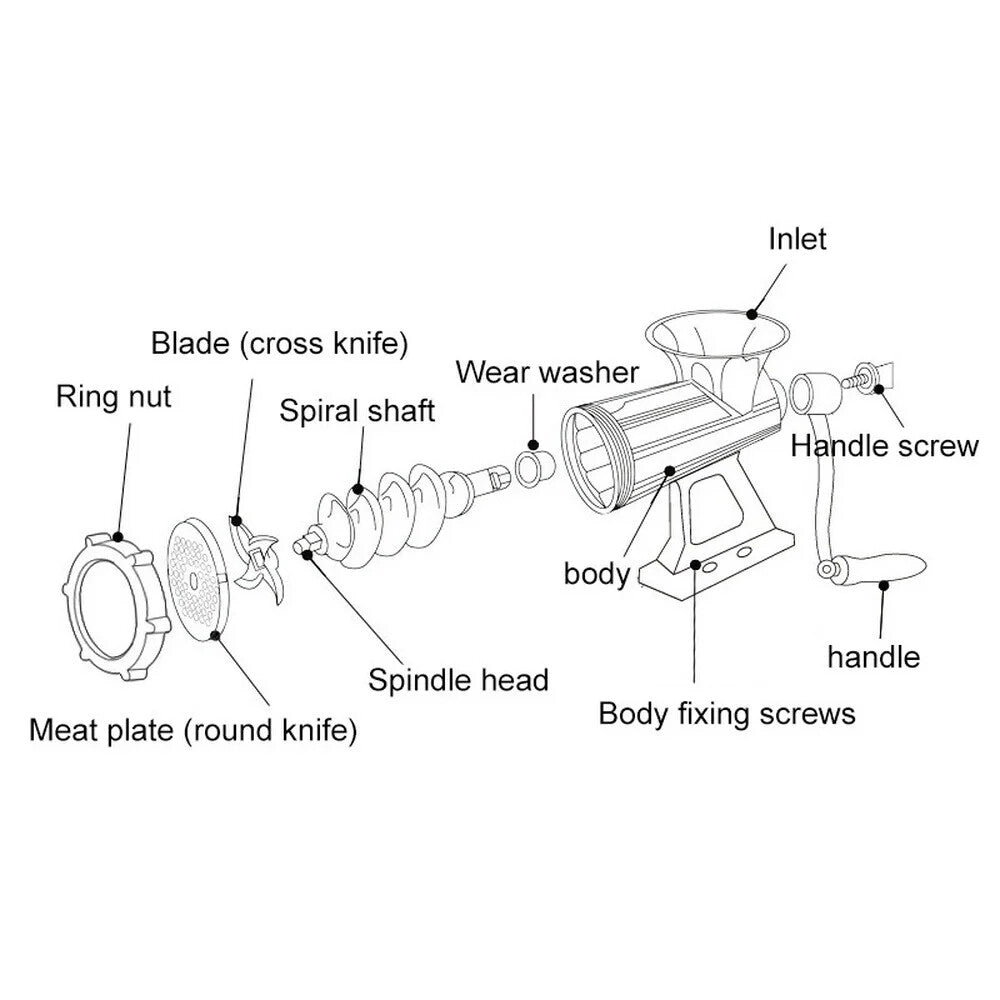 Heavy Duty Meat Grinder Mincer Stuffer Manual Sausage Filler Sauce Maker Machine