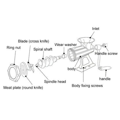 Heavy Duty Meat Grinder Mincer Stuffer Manual Sausage Filler Sauce Maker Machine