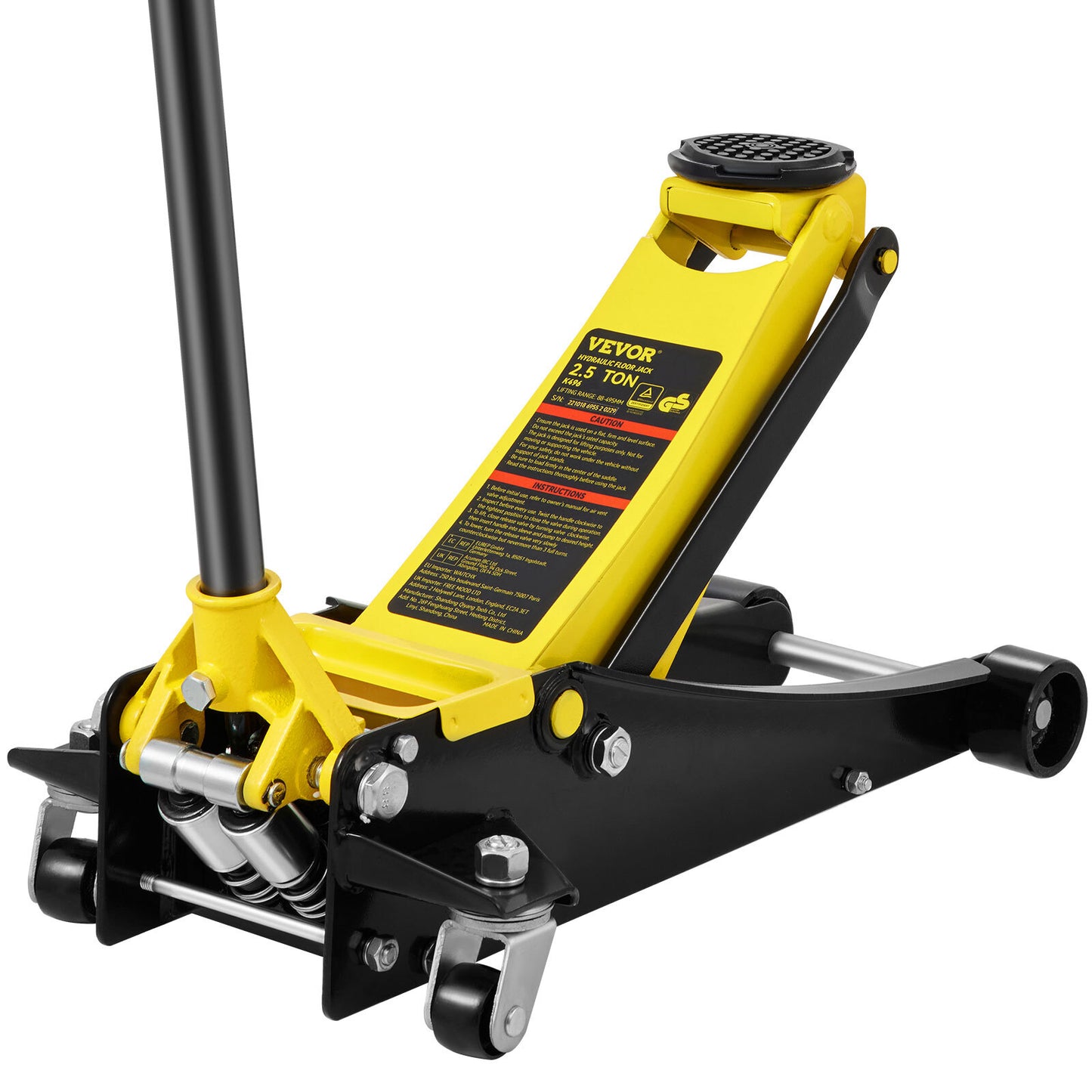 VEVOR 2.5T Lift Low Profile Floor Jack Heavy Steel Dual Piston Auto Rapid Pump