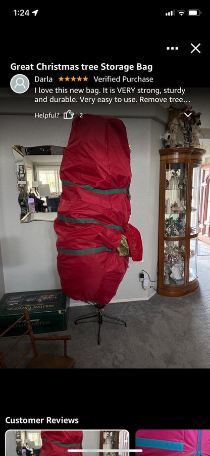 Christmas Tree Storage Bag 6FT 7.5 FT Upright Heavy Duty with Zipper and Handles