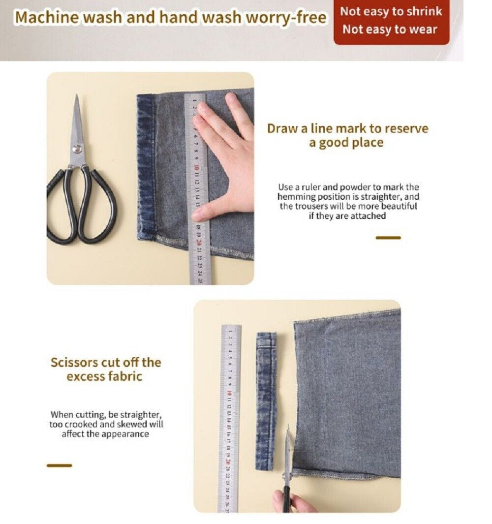 DIY 10M Iron-On Hemming Tape – No-Sew Clothing Repair Solution for Pants, Skirts, Dresses & Curtains – Self-Adhesive Fabric Fusing Tape for Easy Fixes