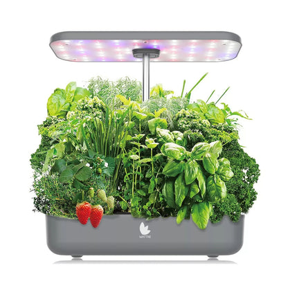 Hydroponics Growing System - 12 Pods, LED Grow Light, Adjustable Height (8-19”), Automatic Timer, Indoor Herb Garden Kit for Vegetables & Fruits