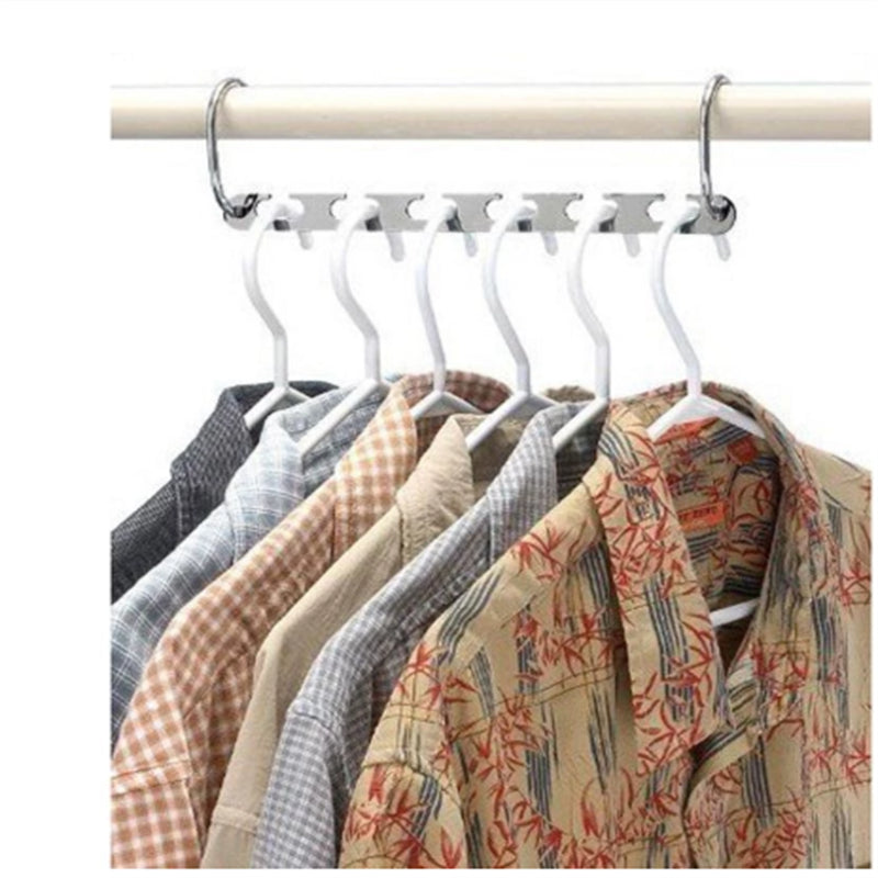 2-10X Magic Metal Wonder Hanger Closet Space Saver Organizer Rack Clothes Hooks