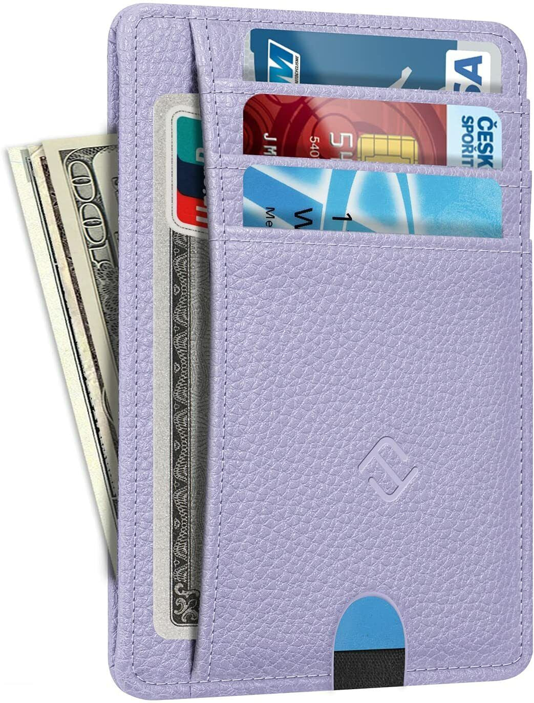 Mens RFID Blocking Leather Slim Wallet Money Credit Card Slots Coin Holder