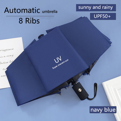 Automatic Umbrella Sun and Rain Anti-Uv Windproof 3 Folding Compact Umbrella HOT