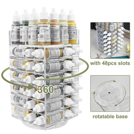 1Pc Model Paint Organizer Pigment Bottle Spinning Rack Holder Shelf SN02