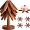 Wooden Trivets for Hot Dishes ,Tree-Shaped Trivet Set with Stand, Heat-Resistant