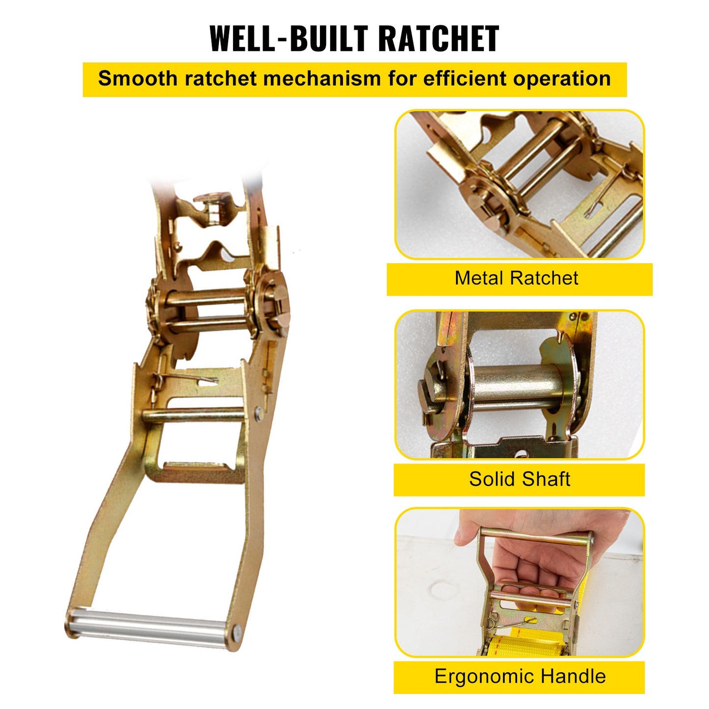 2" X 15' E-Track Ratchet Tie down Strap 4000 Lbs Breaking Strength 18 Pack