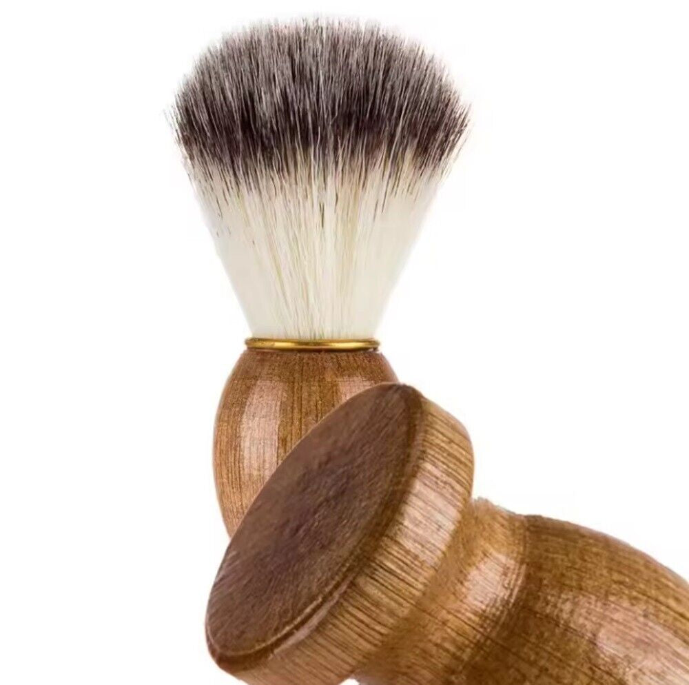Wooden Handle Mustache Beard Brush – Boar & Nylon Bristles for Grooming, Styling & Wet Shaving | Perfect for Facial Hair Care, Soft & Durable Design