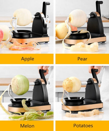 3-in-1 Apple Corer, Peeler & Cutter Hand-Cranked Slicer – Easy Fruit Processing Machine, Snacks & Meal Prep, Suction Kitchen Utensils Peeling Sturdy