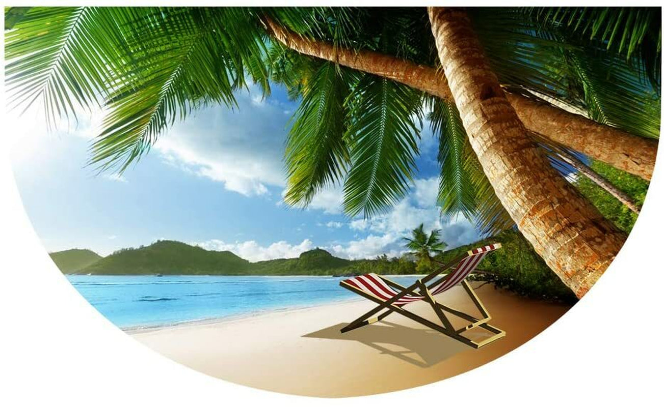 Half round Rubber Door Mat, Decorative Indoor Outdoor Non Slip Front Door Mat