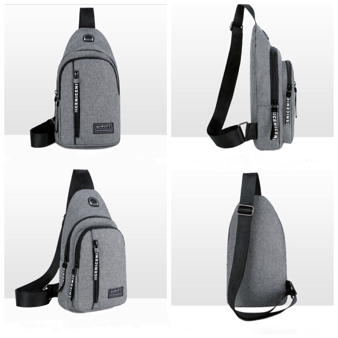 Mens Sling Bag Cross Body Handbag Chest Bag Shoulder Pack Sports Travel Backpack