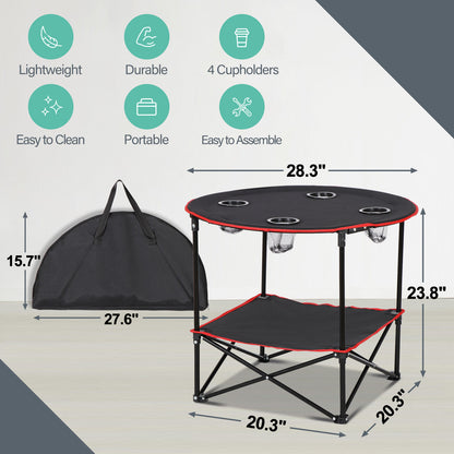 Foldable Camping Table Outdoor Beach Picnic Table Lightweight with Carry Bags