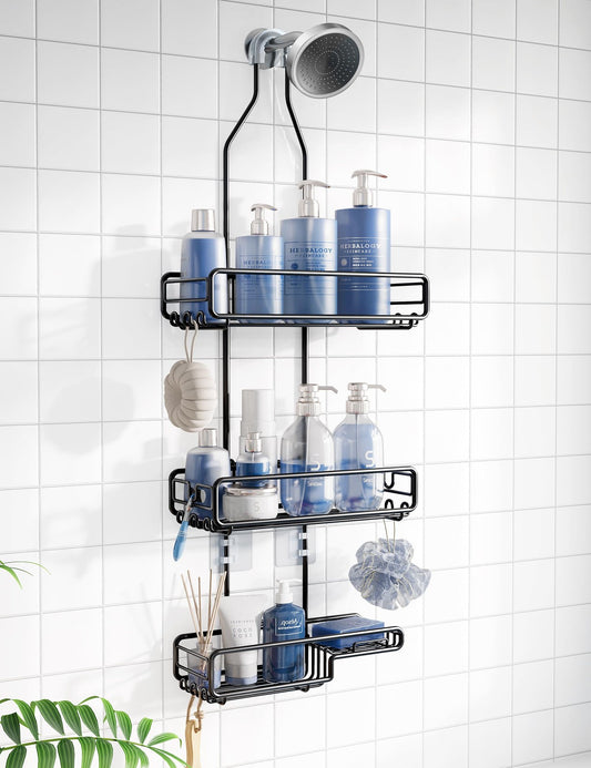 Shower Caddy Hanging Bathroom Organizer: over Head Adjustable Rack for Tall S...