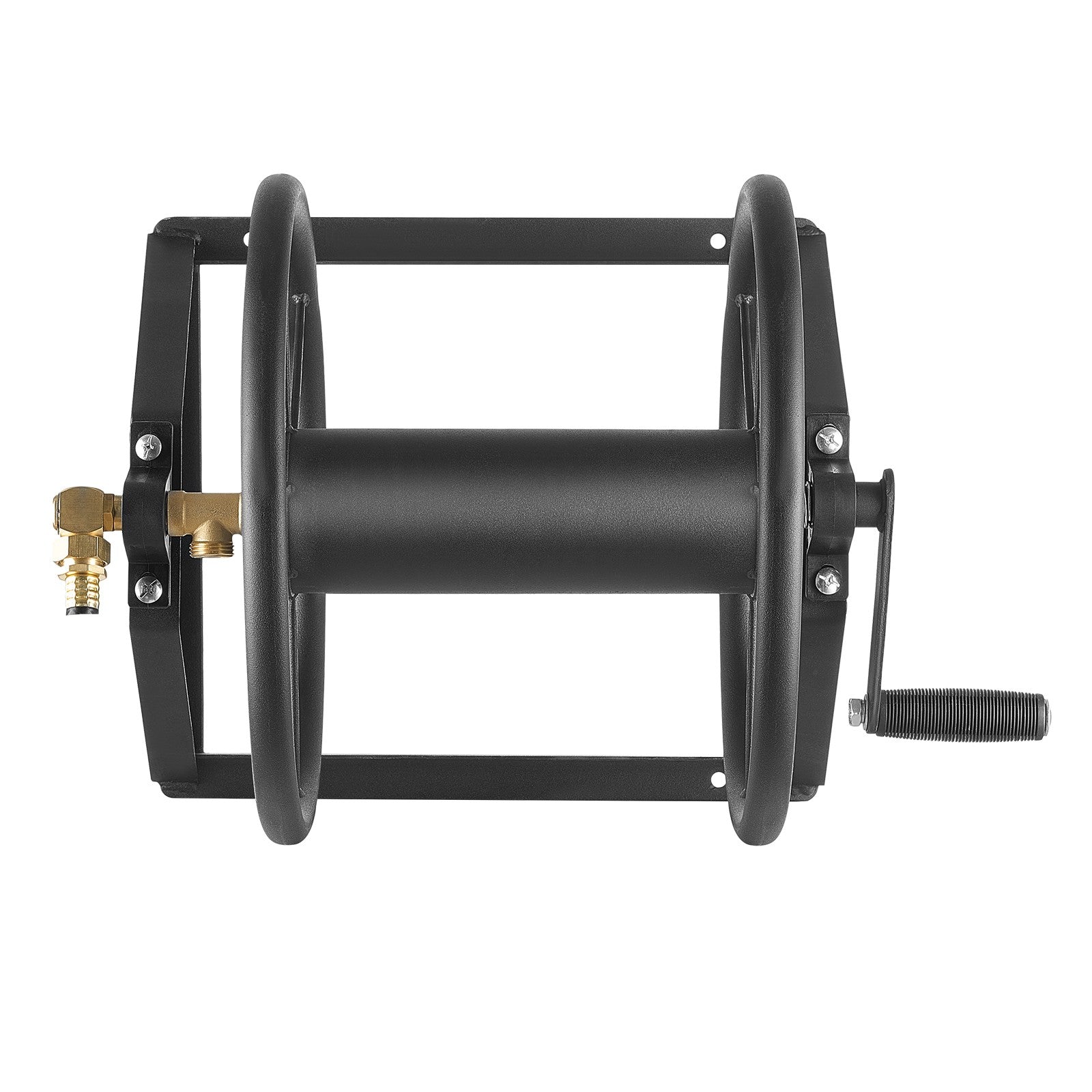 Wall Mounted Garden Hose Reel 200Ft 5/8 in Manual Hose Winder Brass Fitting