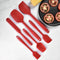 Heat Resistant Silicone Spatulas Set of 6, Nonstick Cooking Essentials BPA-Free, Durable, Easy Clean, Kitchen Cookware Utensils Plastic Handles