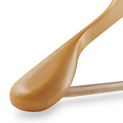 Minimalist Wood Suit Hangers 6-Pack – Wide Shoulder Hangers for Coats, Dresses, Pants | Clean Closet Vibes | Non-Slip Heavy Duty Wood Design