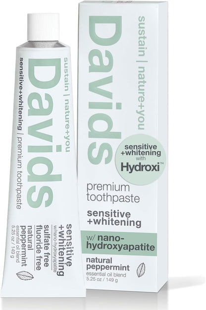 nano hydroxyapatite toothpaste, Fluoride-Free - Whitens Teeth, Reduces Sensitivity, Remineralizes Enamel, Plaque Control Natural & Safe Oral Care 150g