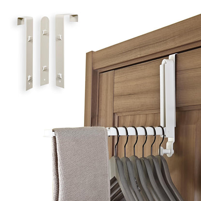 Folding Clothes Drying Rack with 3 Brackets for over the Door and Wall Mount,...