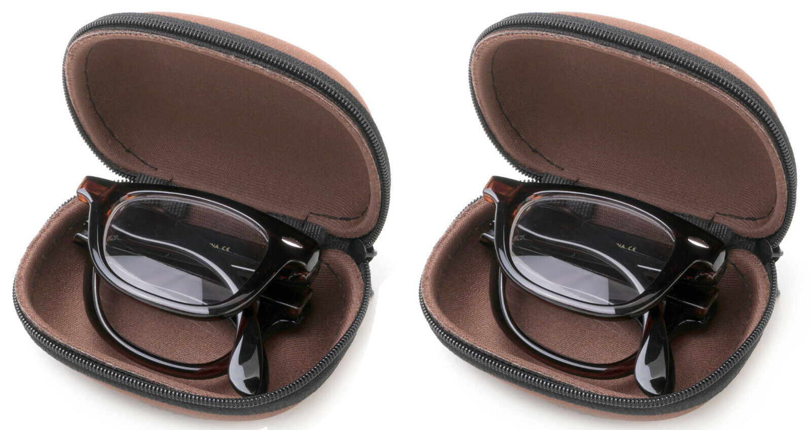 Compact Foldable Reading Glasses w/ Carry Case | Stylish Retro Readers for Men & Women | Classic Folding Design | Portable & Lightweight