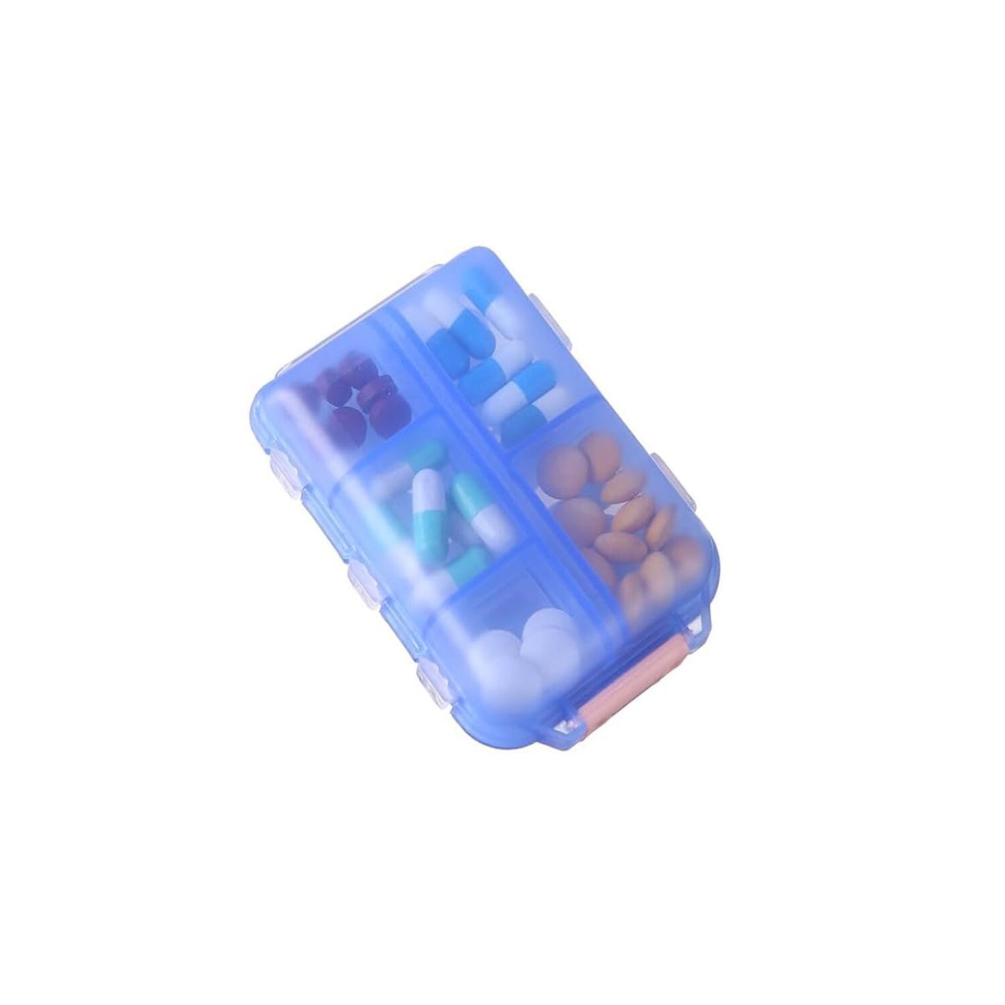 3PCS Pill Organizer 10 Compartments Travel Pill Box Portable Folding Small Case