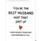 Funny Valentine's Day Card for Husband – Witty Design, Premium 5x7 Card with Blank Interior, Perfect for Anniversaries, Birthdays & Special Occasions