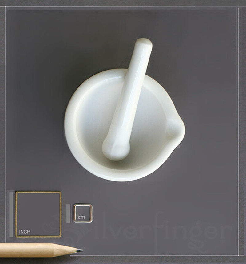 60 Mm Mini Porcelain Mortar and Pestle Mixing Grinding Bowl Set