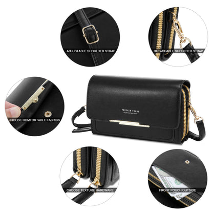 Women Ladies Crossbody Wallet Leather Phone Purse Clutch Card Holder Handbag