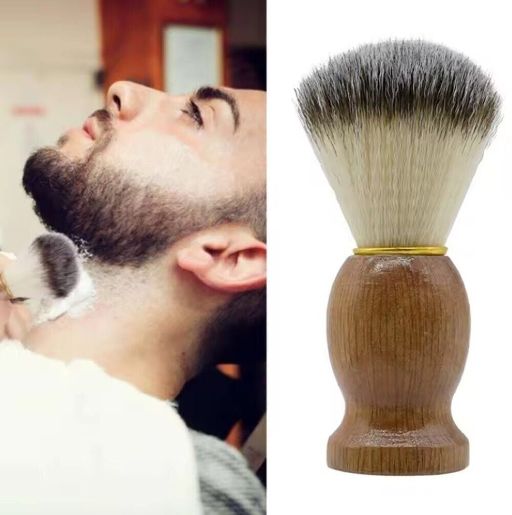 Wooden Handle Mustache Beard Brush – Boar & Nylon Bristles for Grooming, Styling & Wet Shaving | Perfect for Facial Hair Care, Soft & Durable Design