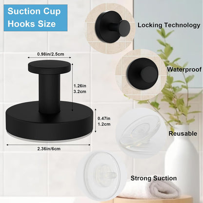 Suction Cup Hooks for Shower,Bath Towel Hook,Heavy-Dut