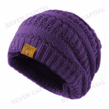 Women'S Men Knit Slouchy Baggy Beanie Oversize Winter Hat Ski Fleece Slouchy Cap